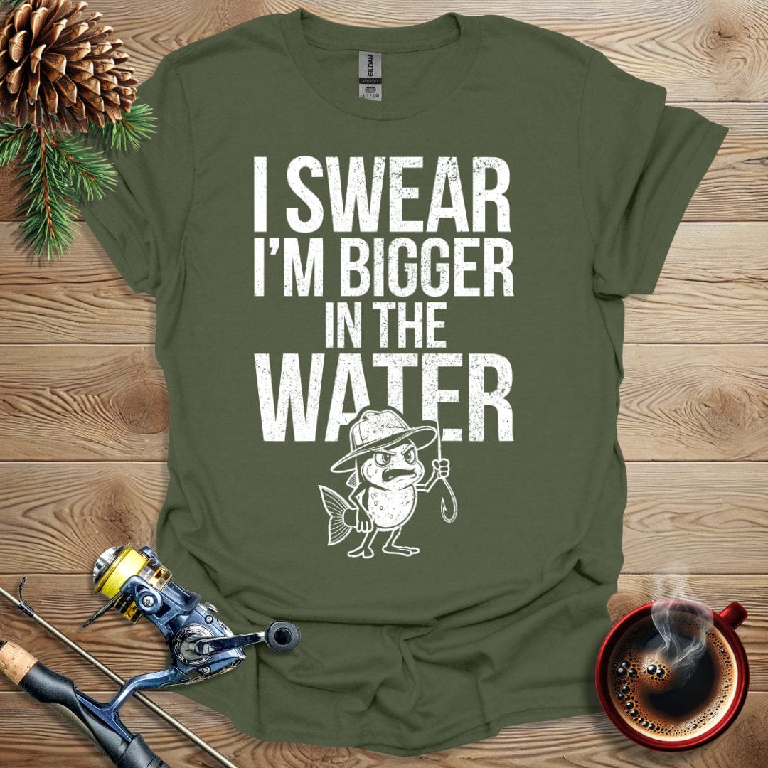 Printify T-Shirt I Swear I'm Bigger in the Water T-Shirt