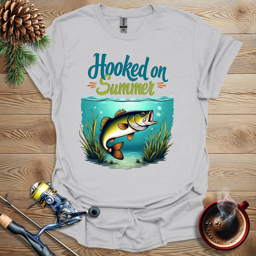 Printify T-Shirt Ice Grey / S Hooked On Summer T-Shirt
