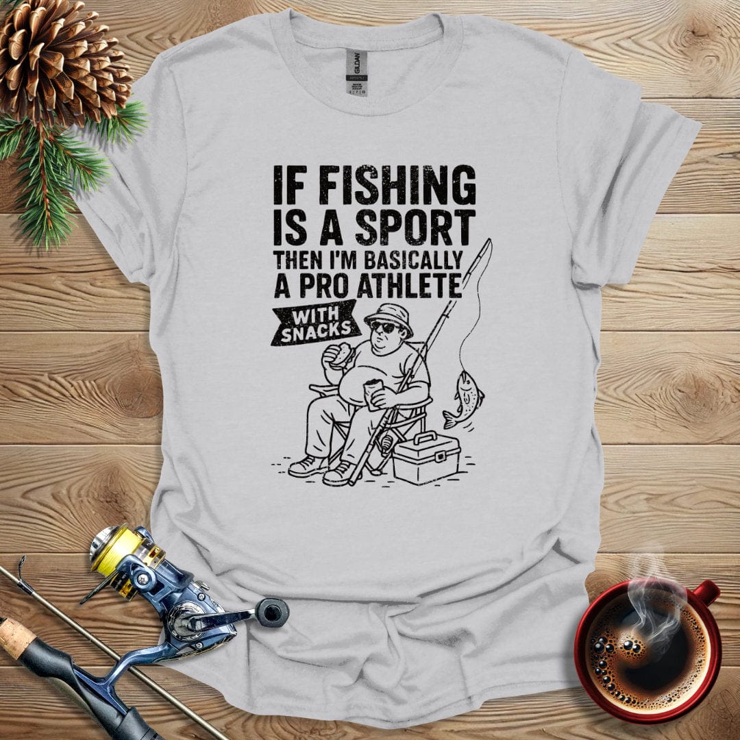 Printify T-Shirt Ice Grey / S If Fishing Is A Sport T-Shirt
