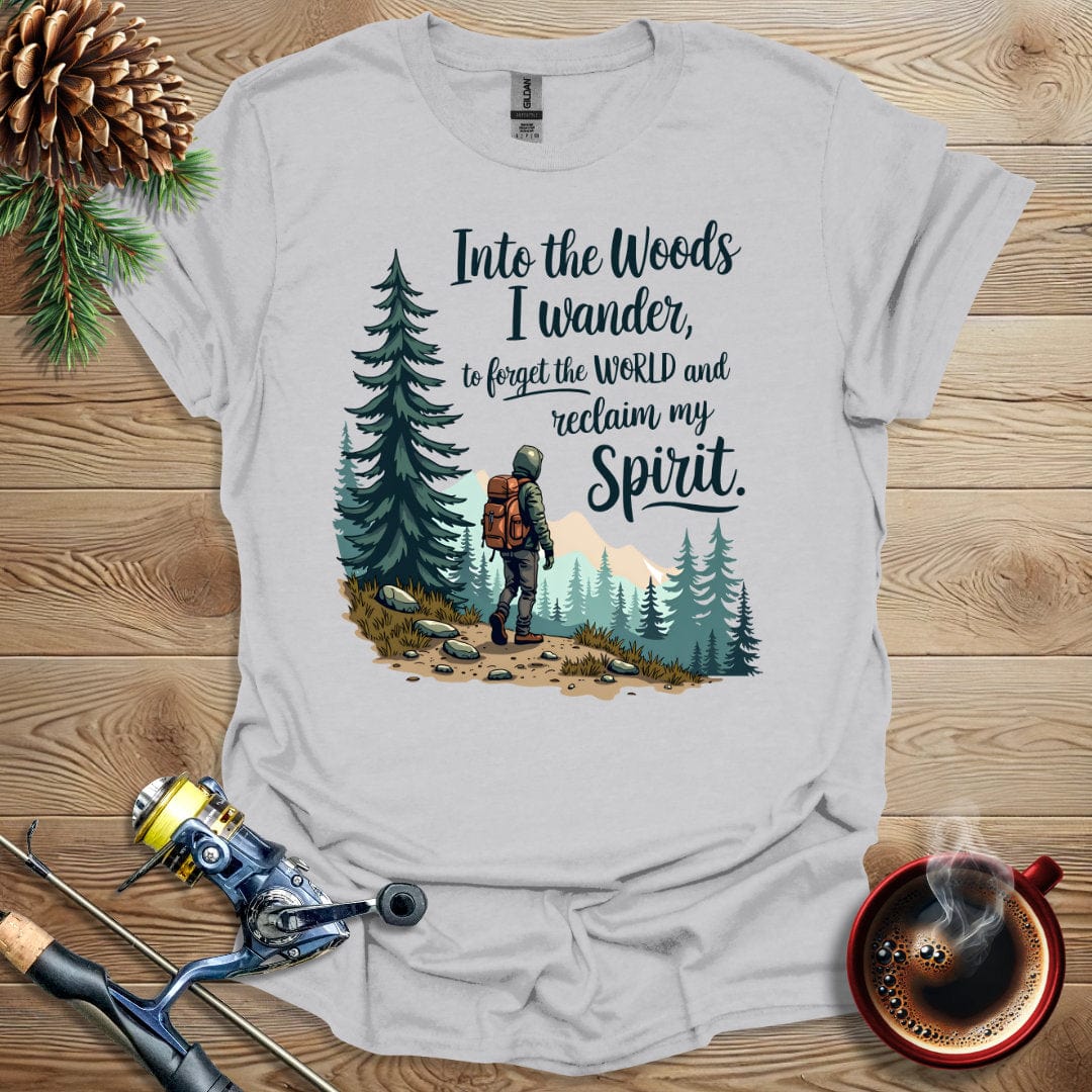 Printify T-Shirt Ice Grey / S Into The Woods I Wonder T-Shirt