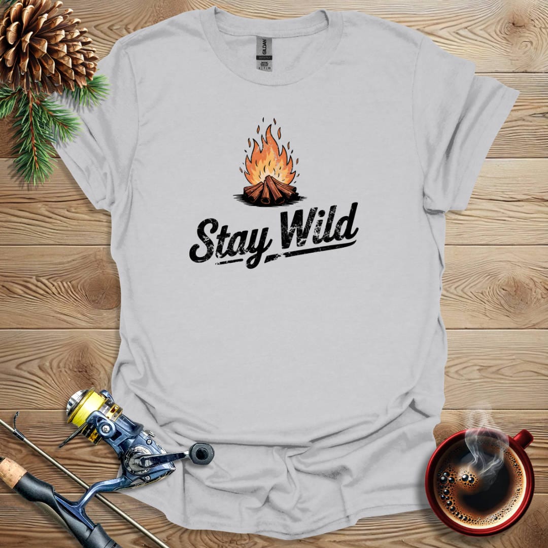 Printify T-Shirt Ice Grey / S Stay Wild - Fire T-Shirt