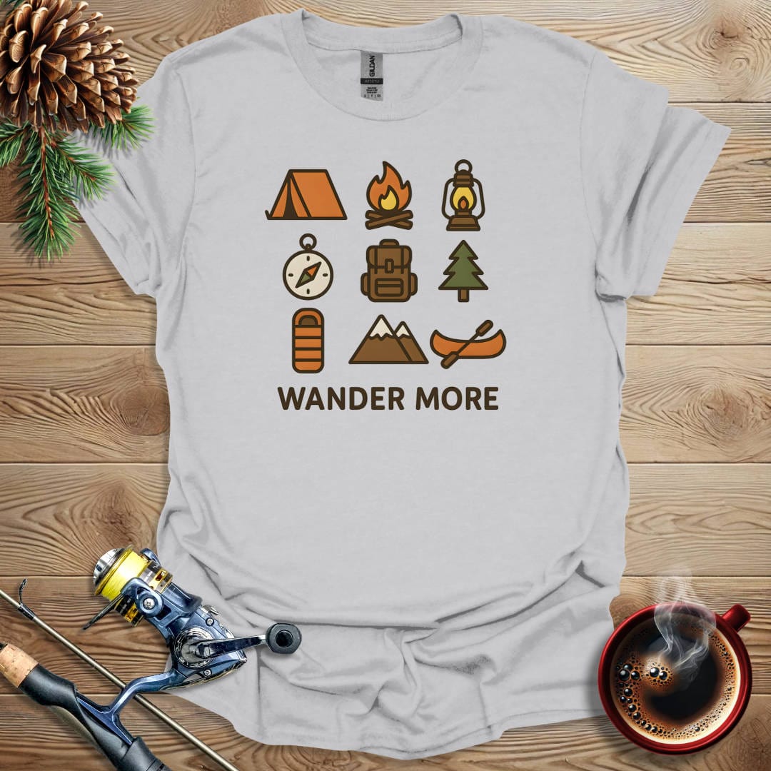 Printify T-Shirt Ice Grey / S Wander More T-Shirt