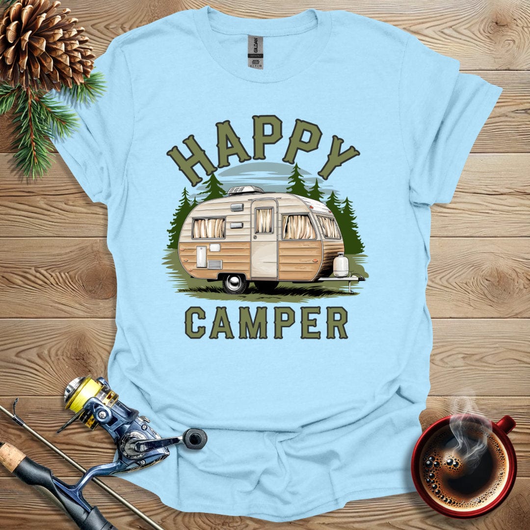 Printify T-Shirt Light Blue / S Happy Camper_Color T-Shirt