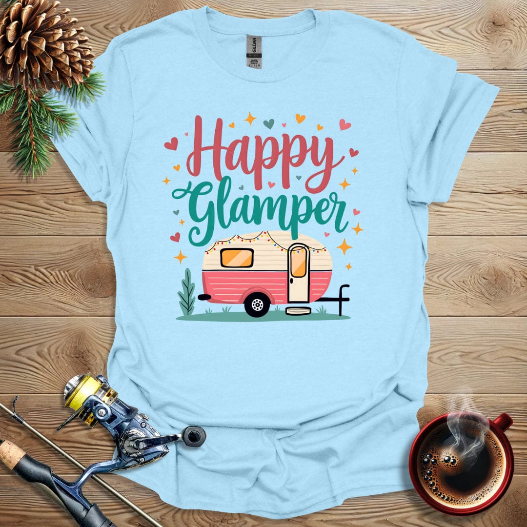 Printify T-Shirt Light Blue / S Happy Glamper T-Shirt