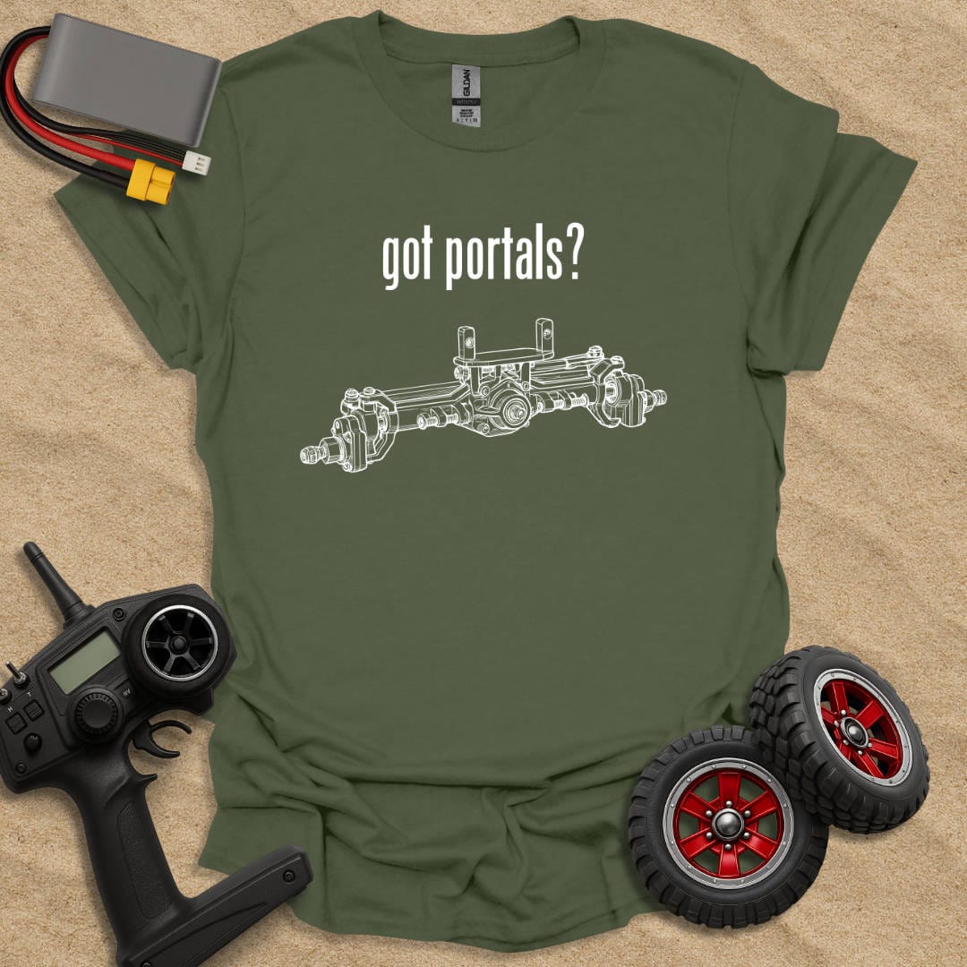 Printify T-Shirt Military Green / S Got Portals? T-Shirt