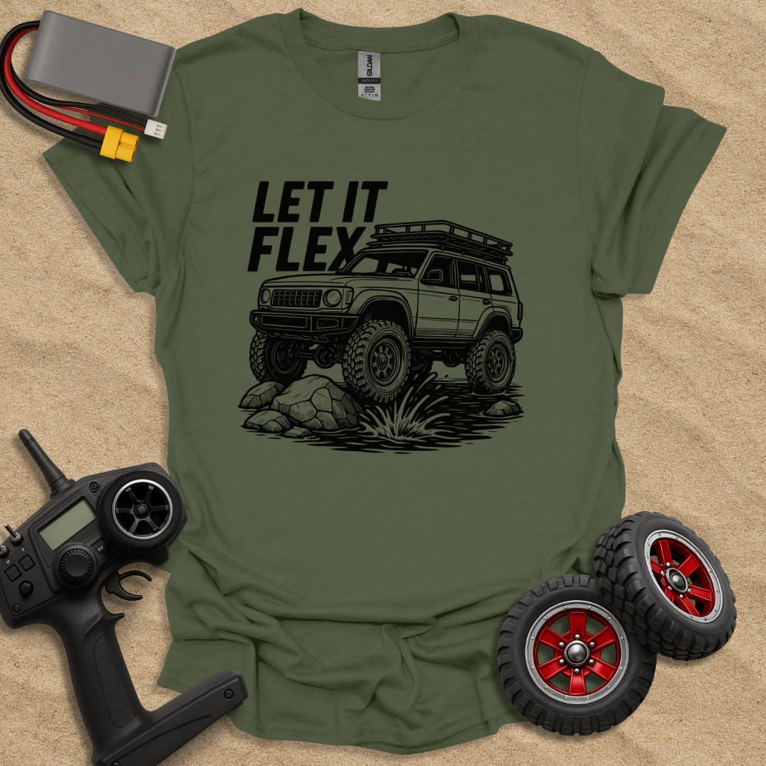 Printify T-Shirt Military Green / S Let It Flex T-Shirt