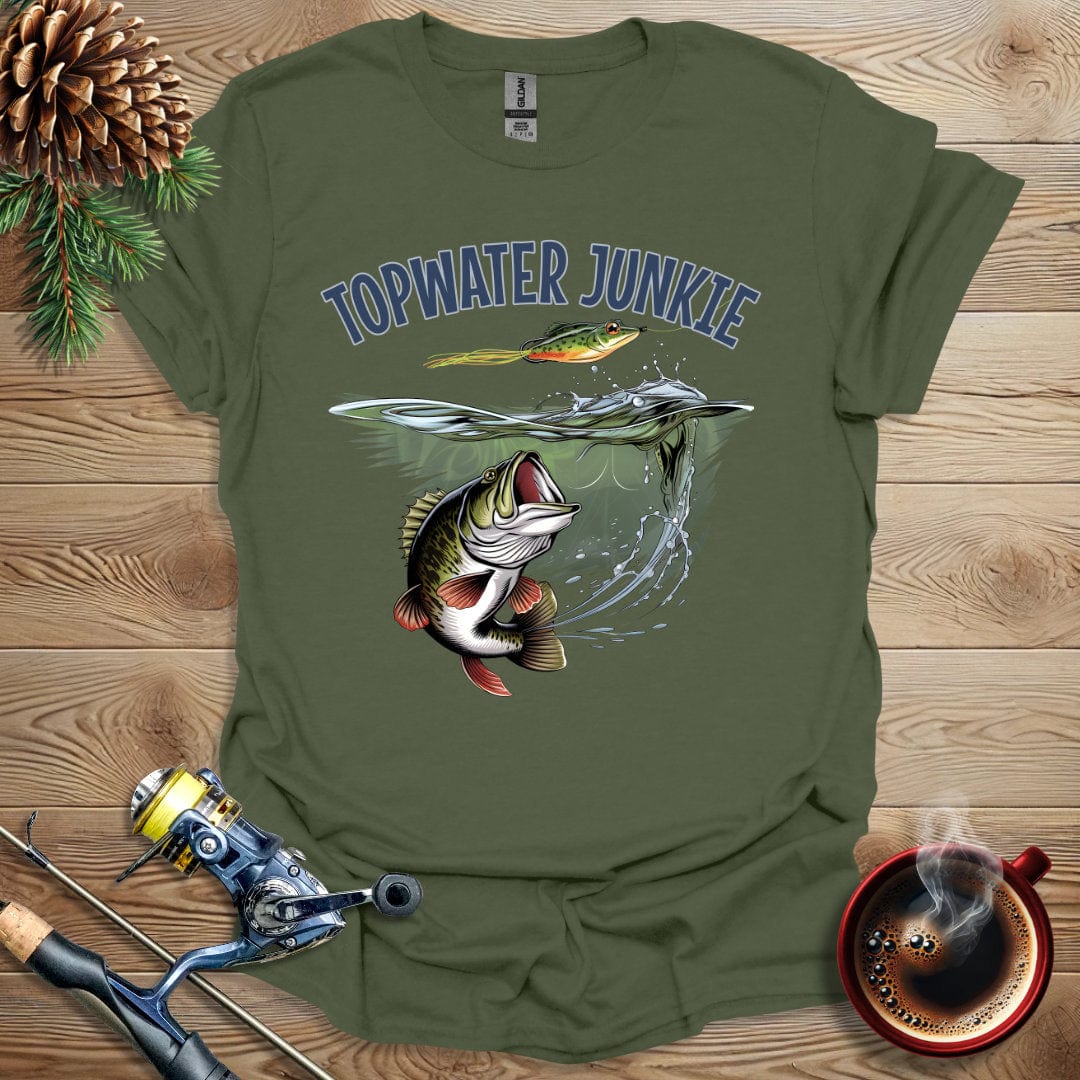 Printify T-Shirt Military Green / S Top Water Junkies T-Shirt