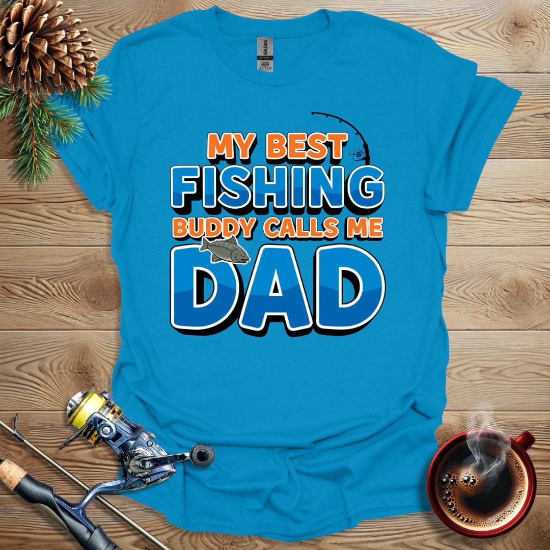 Printify T-Shirt My Best Fishing Buddy Calls Me Dad T-Shirt