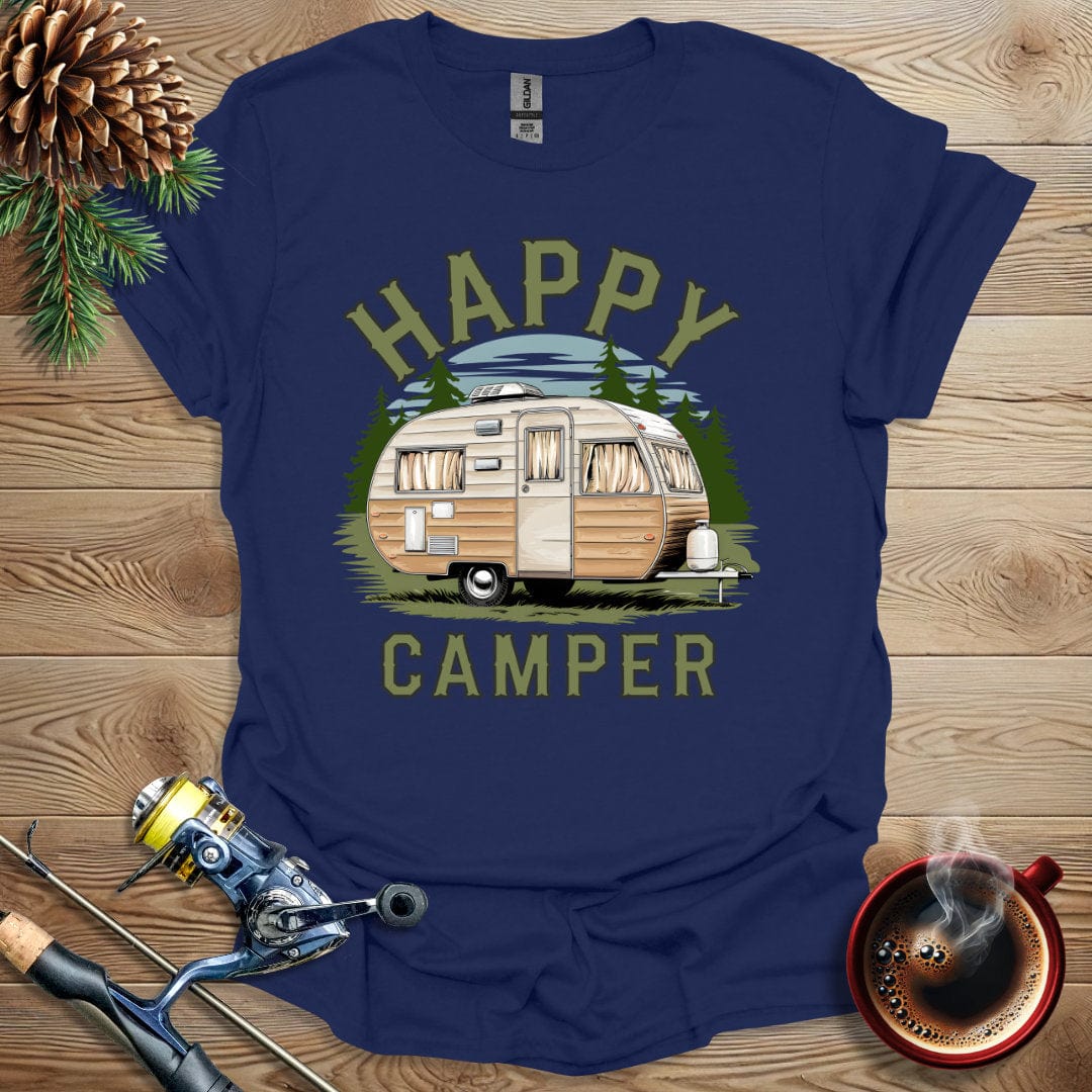 Printify T-Shirt Navy / S Happy Camper_Color T-Shirt