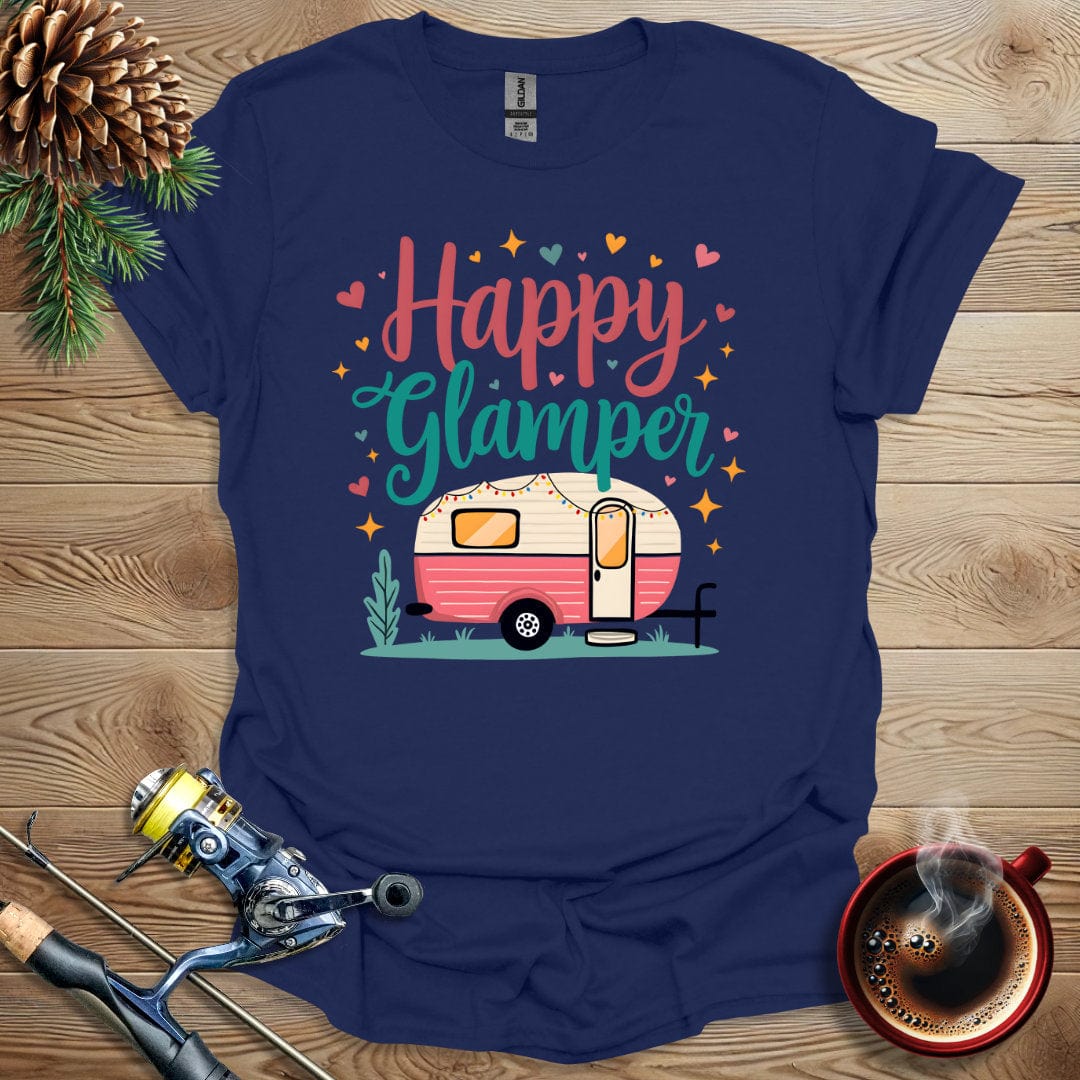 Printify T-Shirt Navy / S Happy Glamper T-Shirt
