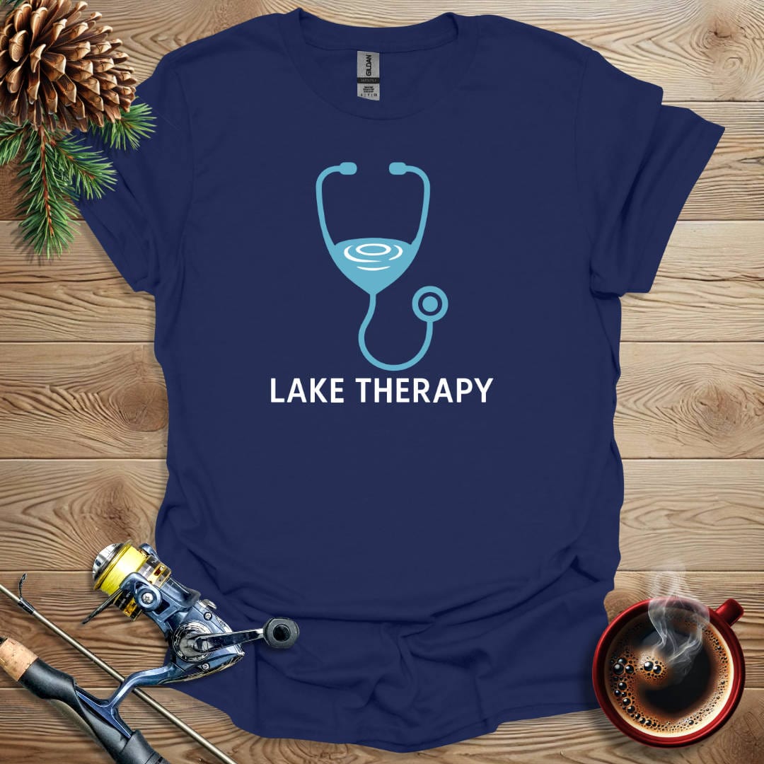 Printify T-Shirt Navy / S Lake Therapy T-Shirt