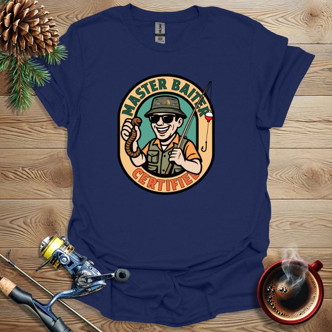 Printify T-Shirt Navy / S Master Baiter Certified T-Shirt