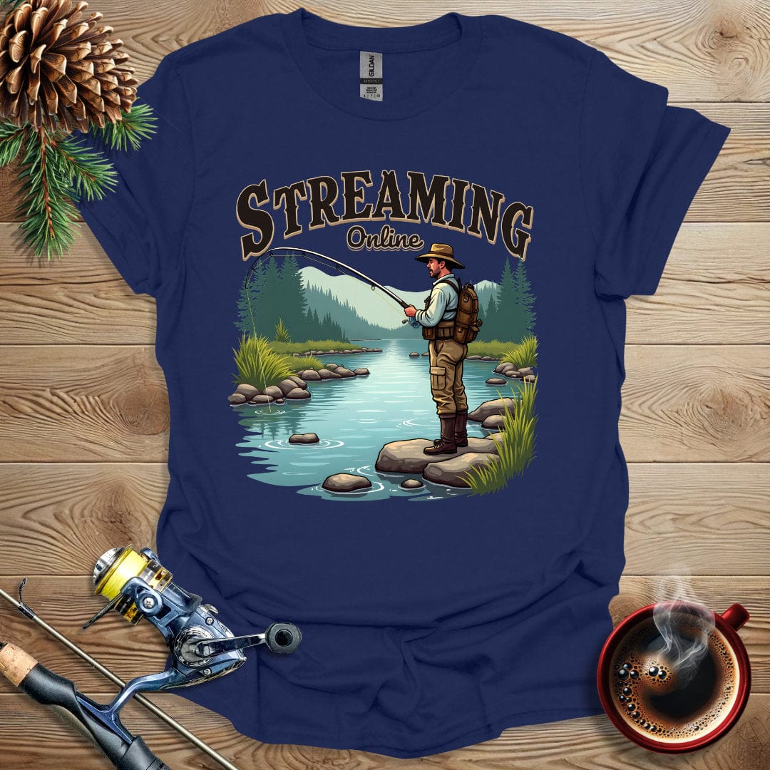 Printify T-Shirt Navy / S Streaming Online T-Shirt