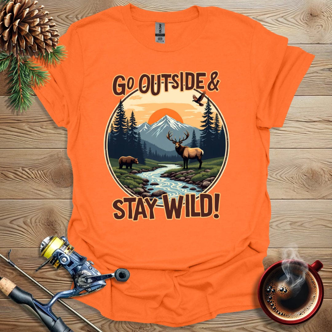 Printify T-Shirt Orange / S Go Outside & Stay Wild T-Shirt
