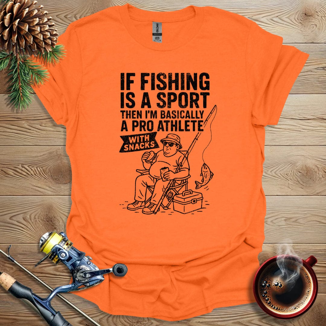 Printify T-Shirt Orange / S If Fishing Is A Sport T-Shirt