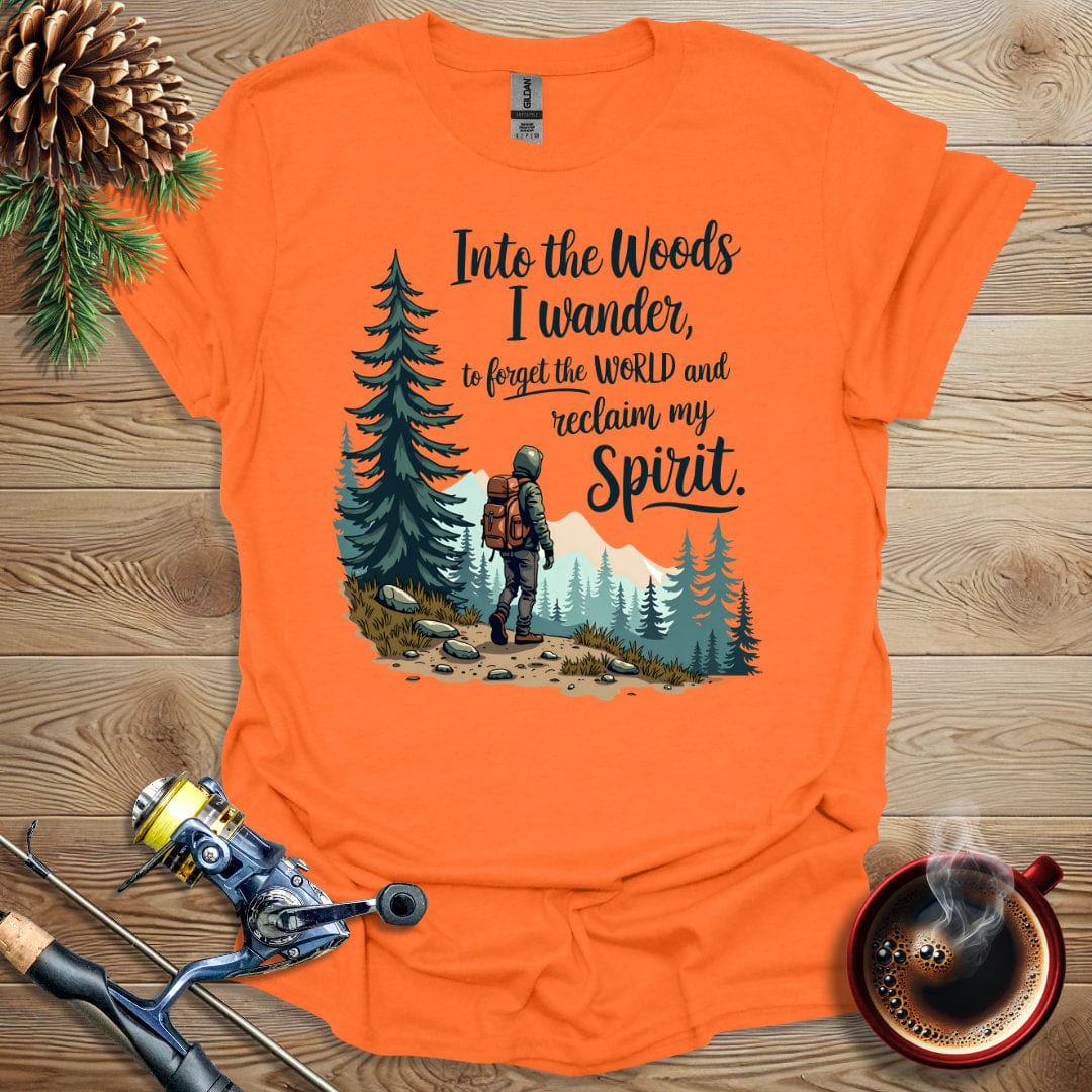 Printify T-Shirt Orange / S Into The Woods I Wonder T-Shirt