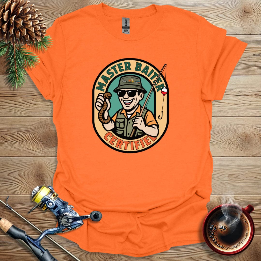 Printify T-Shirt Orange / S Master Baiter Certified T-Shirt