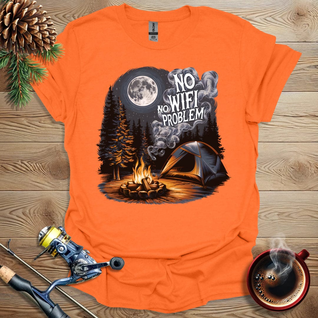 Printify T-Shirt Orange / S No Wifi No Problem T-Shirt