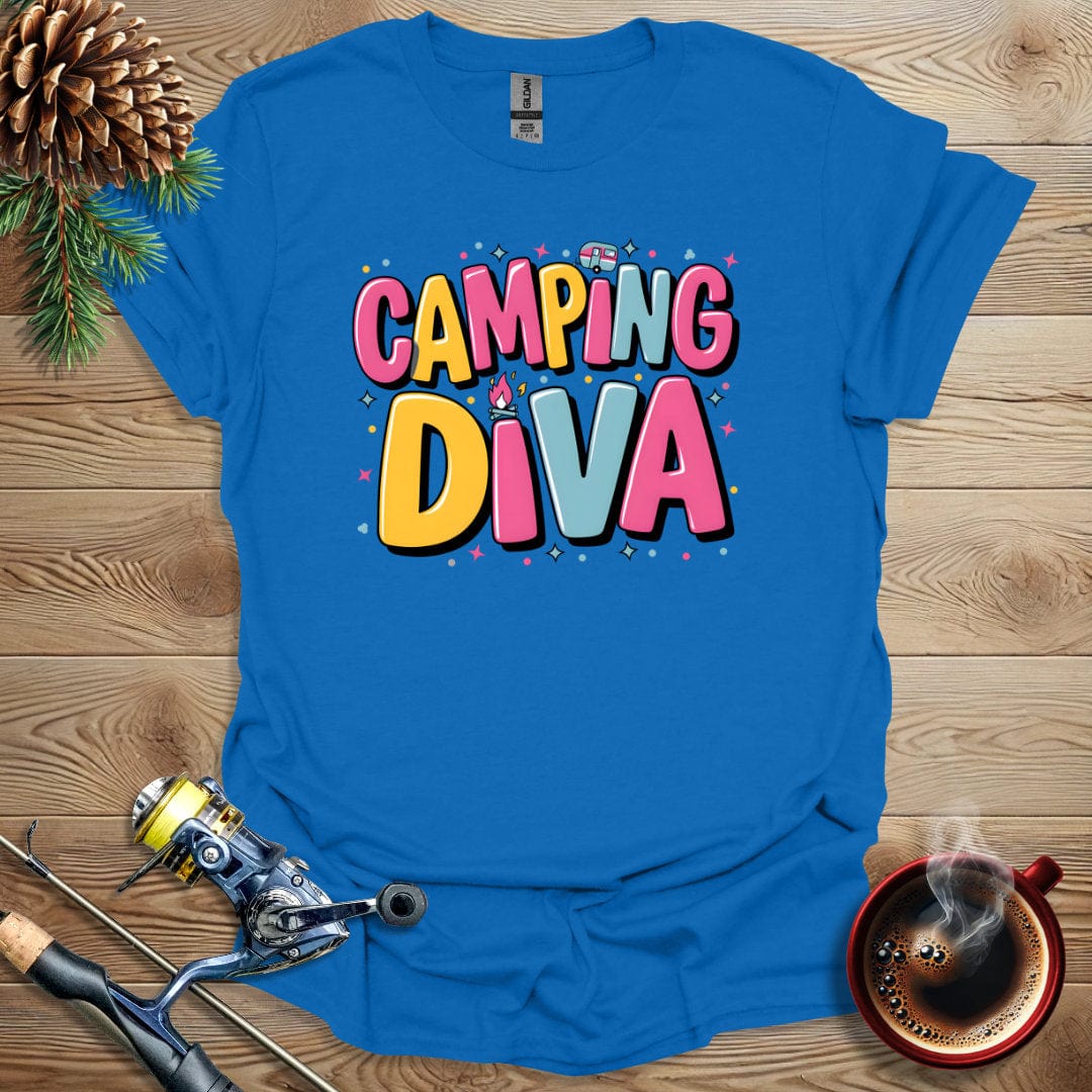 Printify T-Shirt Royal / S Camping Diva T-Shirt