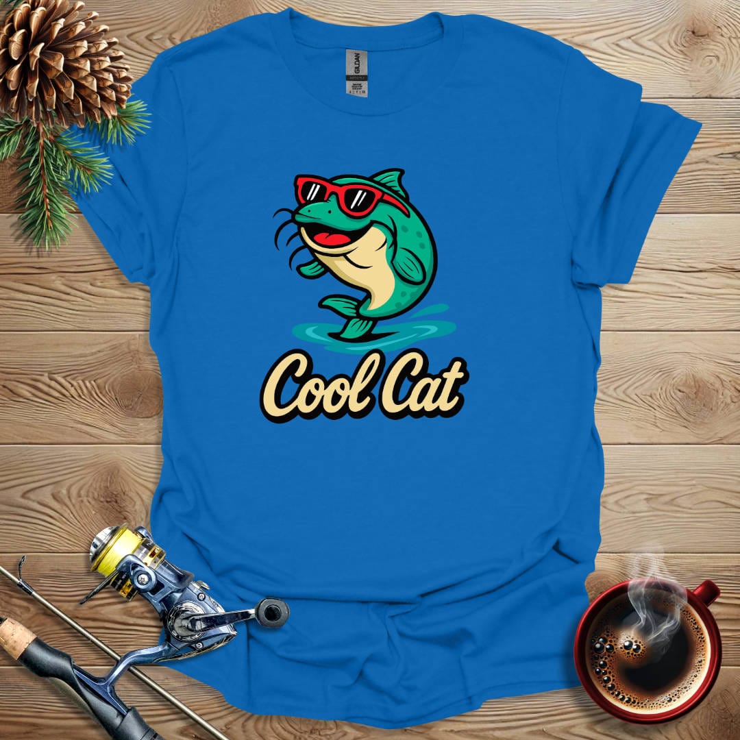 Printify T-Shirt Royal / S Cool Cat T-Shirt