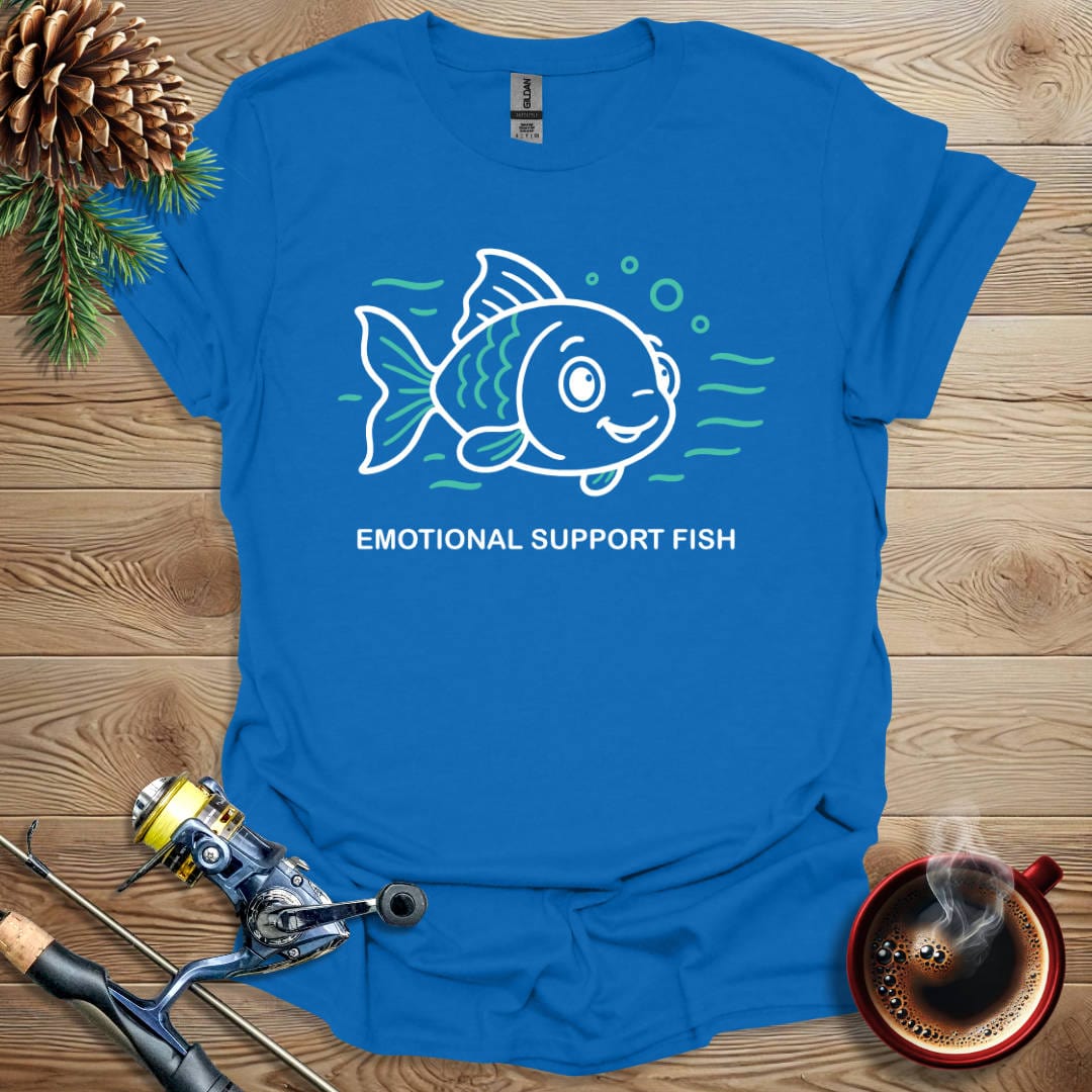 Printify T-Shirt Royal / S Emotional Support Fish T-Shirt