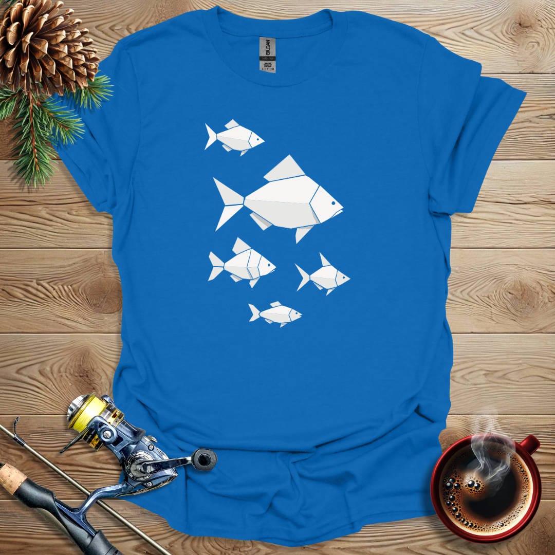 Printify T-Shirt Royal / S Geometric Fish T-Shirt