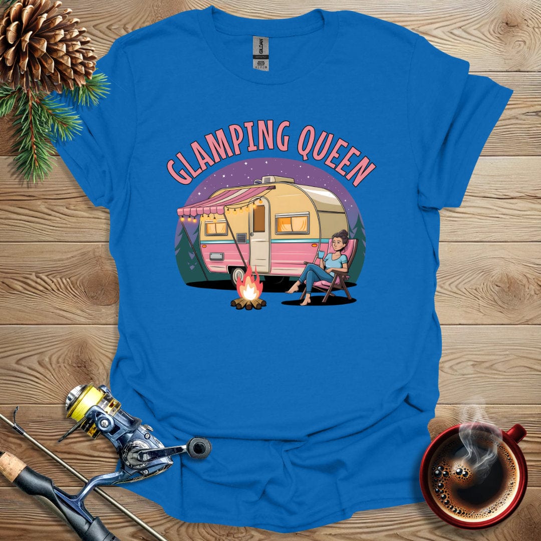 Printify T-Shirt Royal / S Glamping Queen T-Shirt
