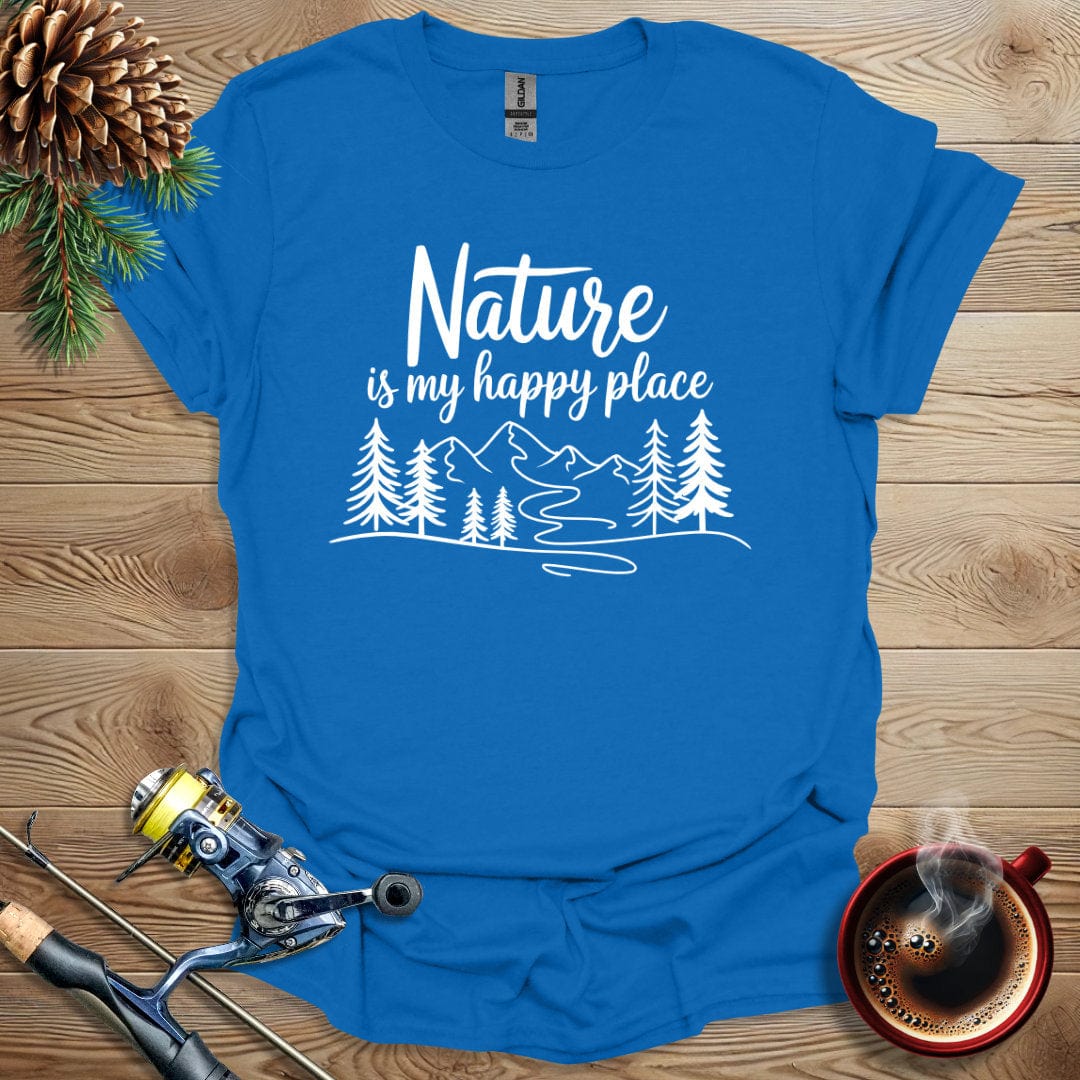 Printify T-Shirt Royal / S Nature Is My Happy Place T-Shirt