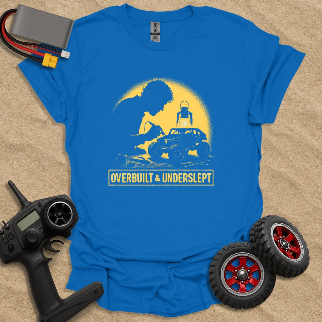 Printify T-Shirt Royal / S Overbuilt & Underslept T-Shirt