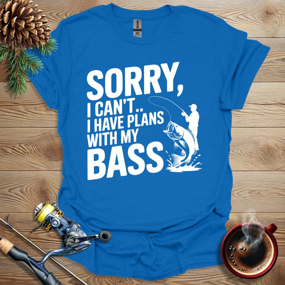 Printify T-Shirt Royal / S Sorry, I Can't I Have Plans With My Bass T-Shirt