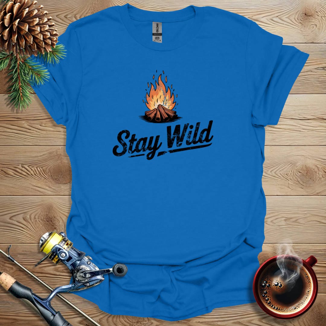 Printify T-Shirt Royal / S Stay Wild - Fire T-Shirt