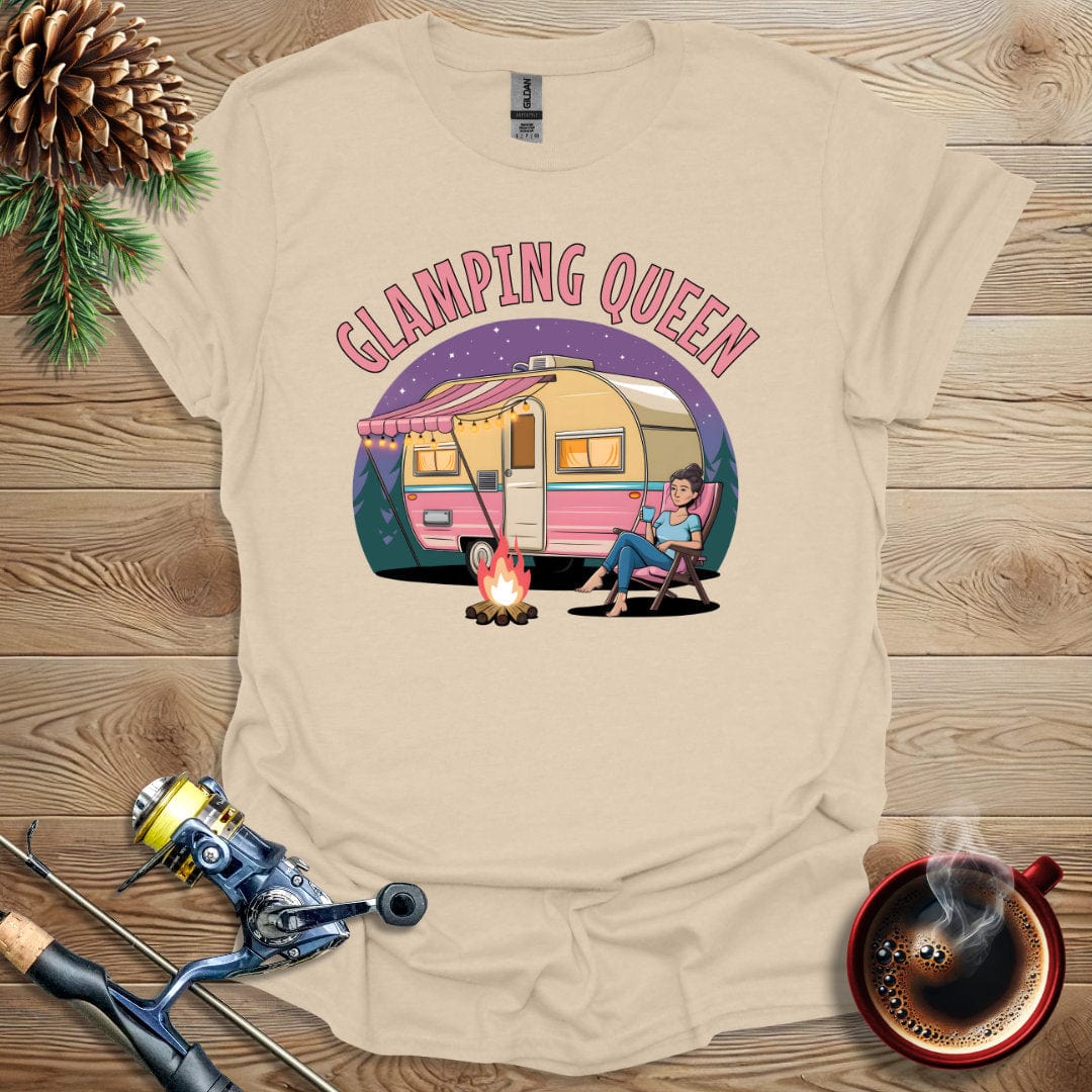 Printify T-Shirt Sand / S Glamping Queen T-Shirt