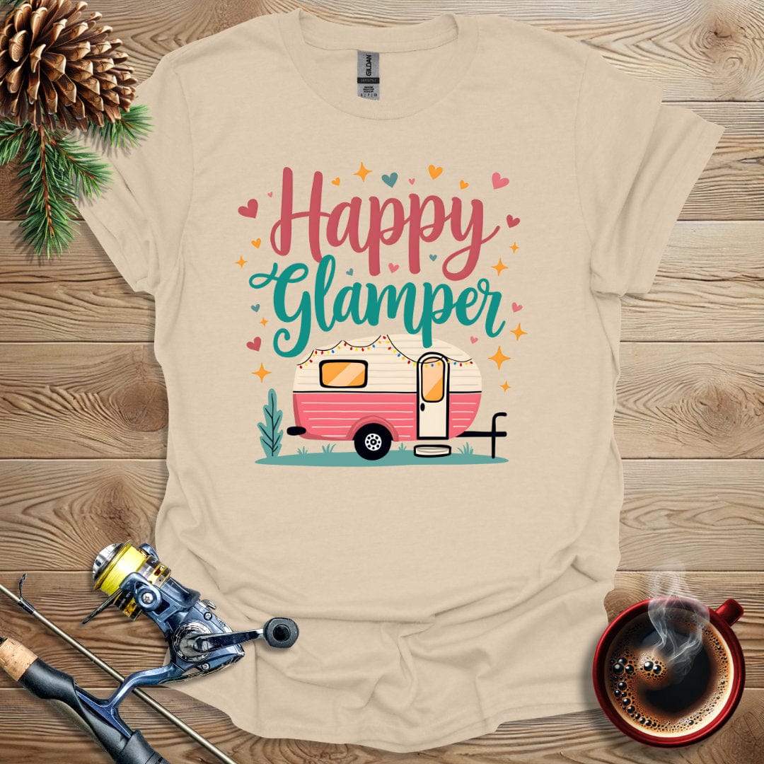 Printify T-Shirt Sand / S Happy Glamper T-Shirt