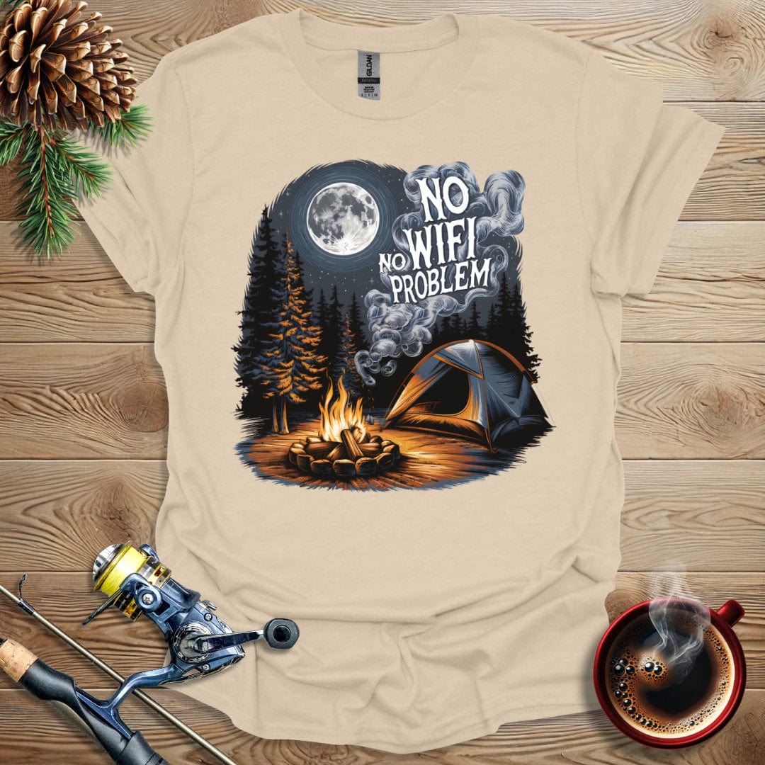 Printify T-Shirt Sand / S No Wifi No Problem T-Shirt