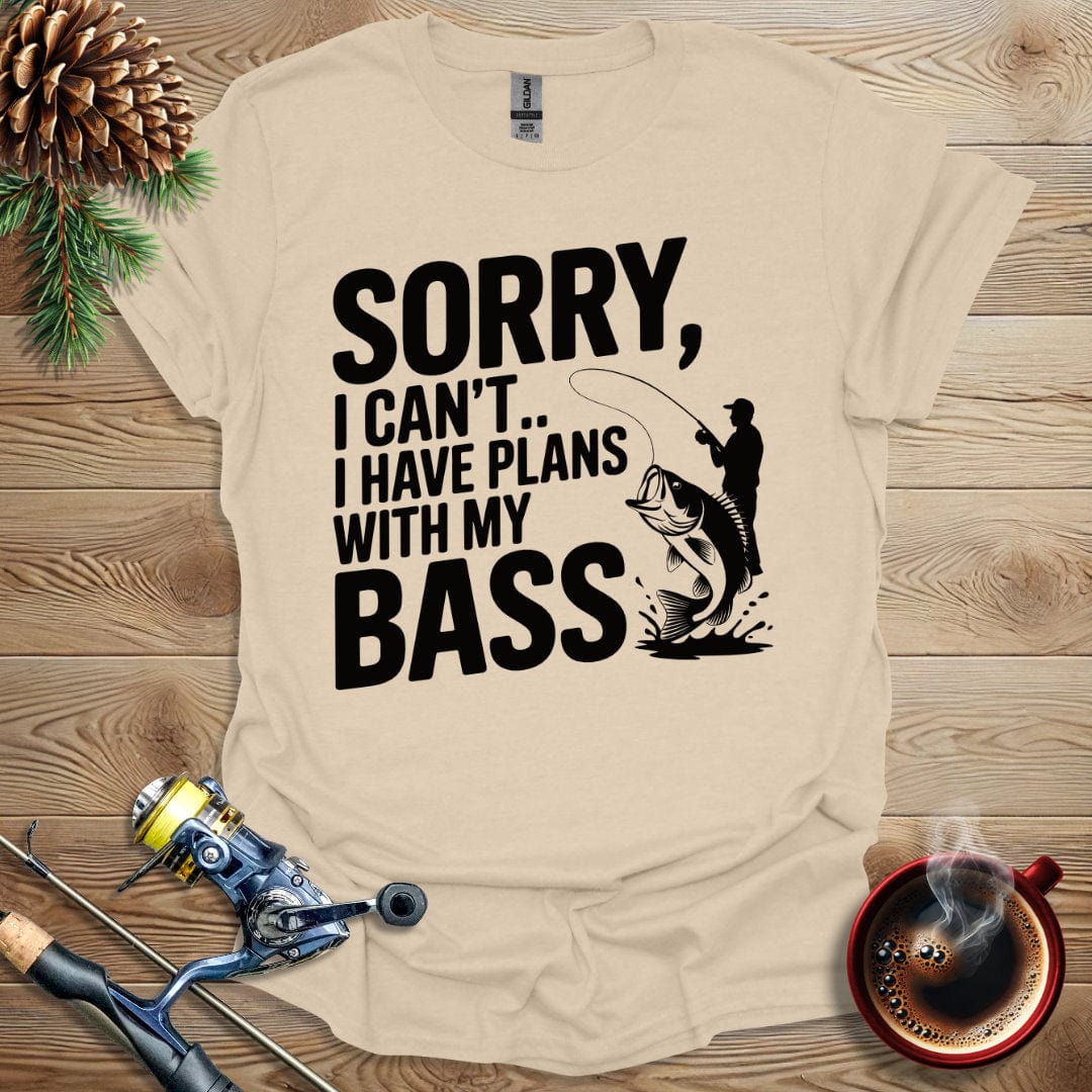 Printify T-Shirt Sand / S Sorry, I Can't I Have Plans With My Bass T-Shirt