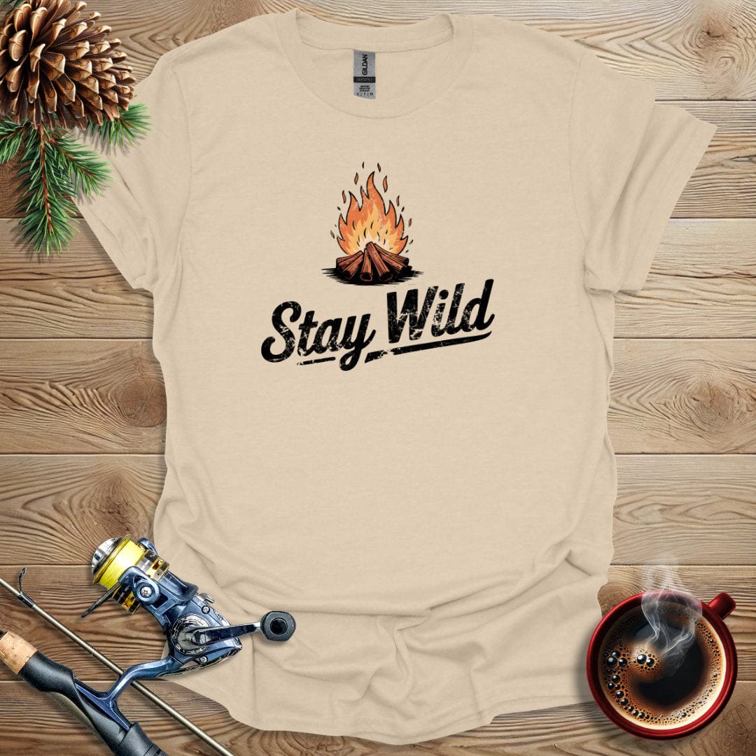 Printify T-Shirt Sand / S Stay Wild - Fire T-Shirt