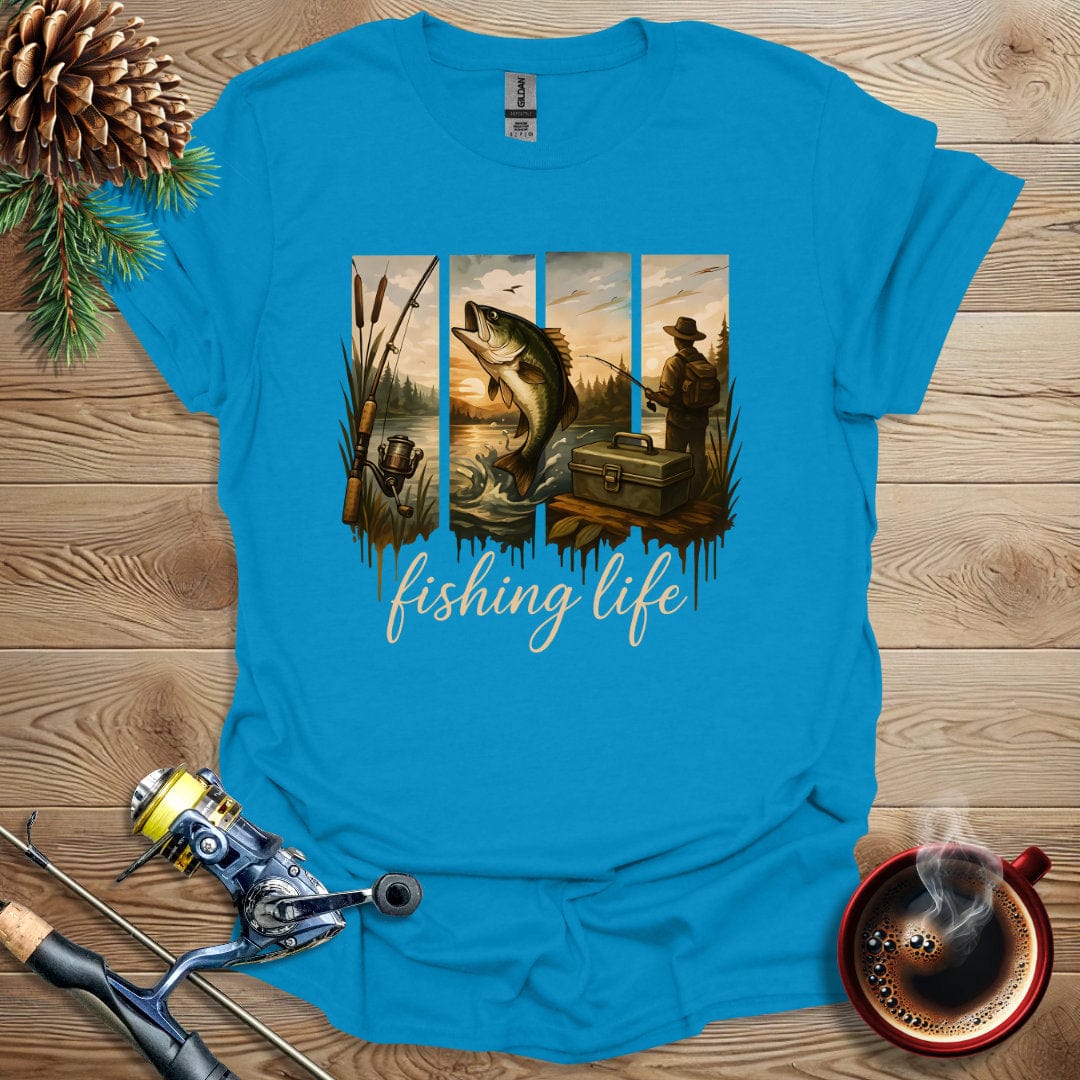 Printify T-Shirt Sapphire / S Fishing Life T-Shirt