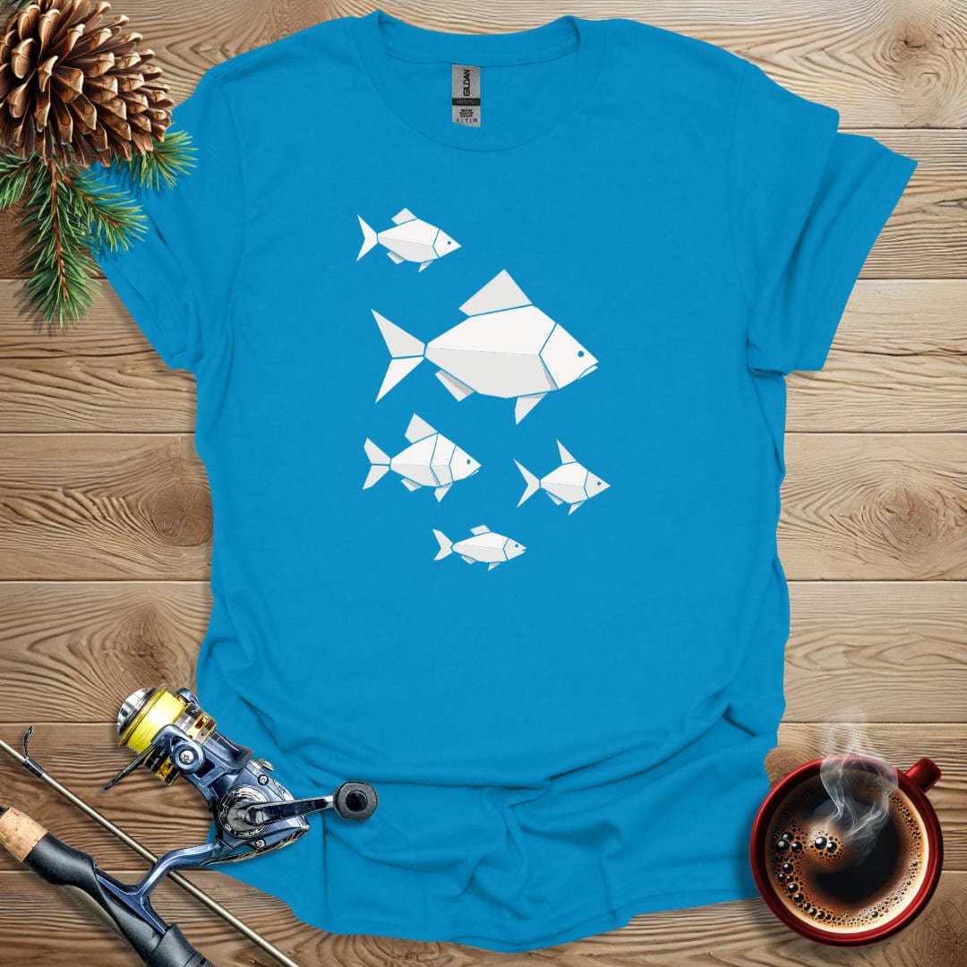 Printify T-Shirt Sapphire / S Geometric Fish T-Shirt