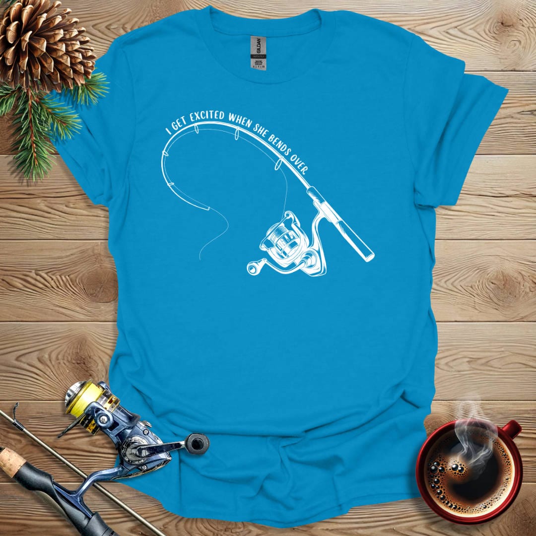 Printify T-Shirt Sapphire / S I Get Excited When She Bends Over T-Shirt