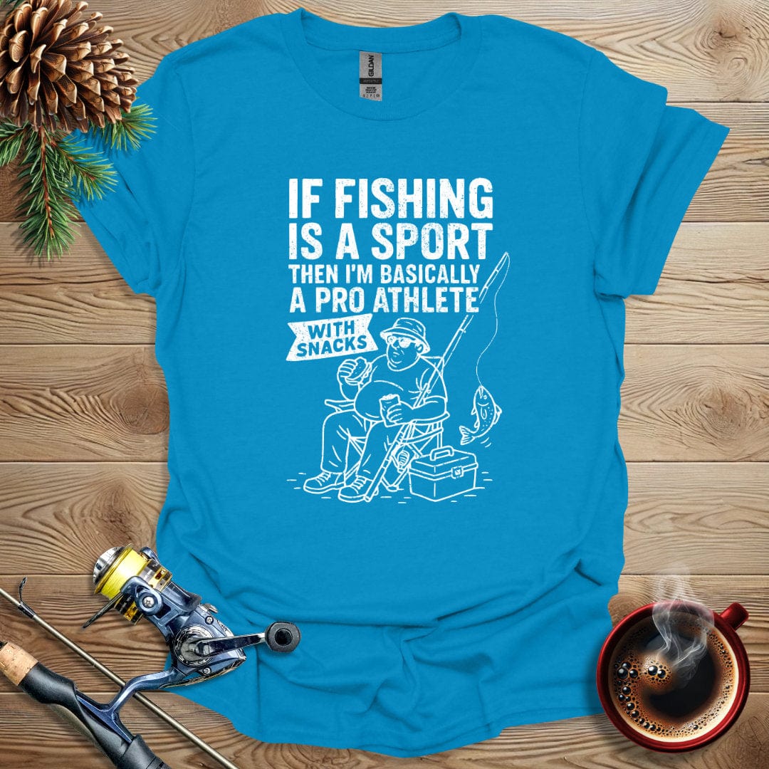 Printify T-Shirt Sapphire / S If Fishing Is A Sport T-Shirt