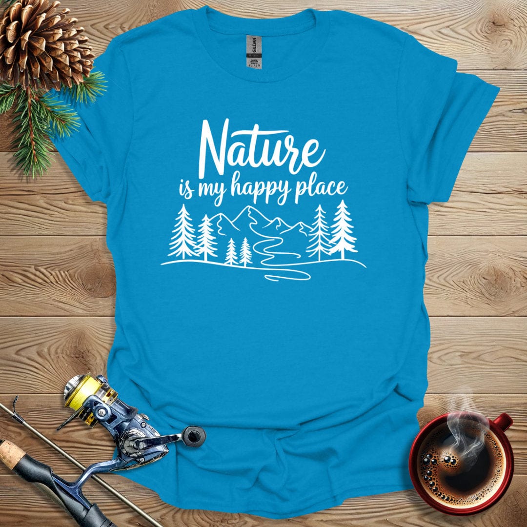 Printify T-Shirt Sapphire / S Nature Is My Happy Place T-Shirt
