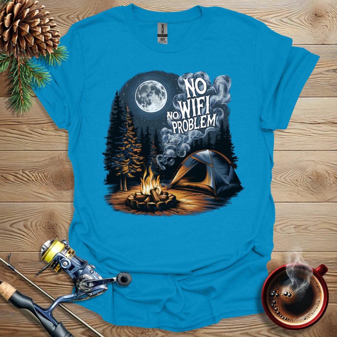 Printify T-Shirt Sapphire / S No Wifi No Problem T-Shirt