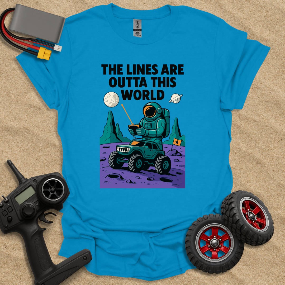 Printify T-Shirt Sapphire / S The Lines Are Outta This World T-Shirt