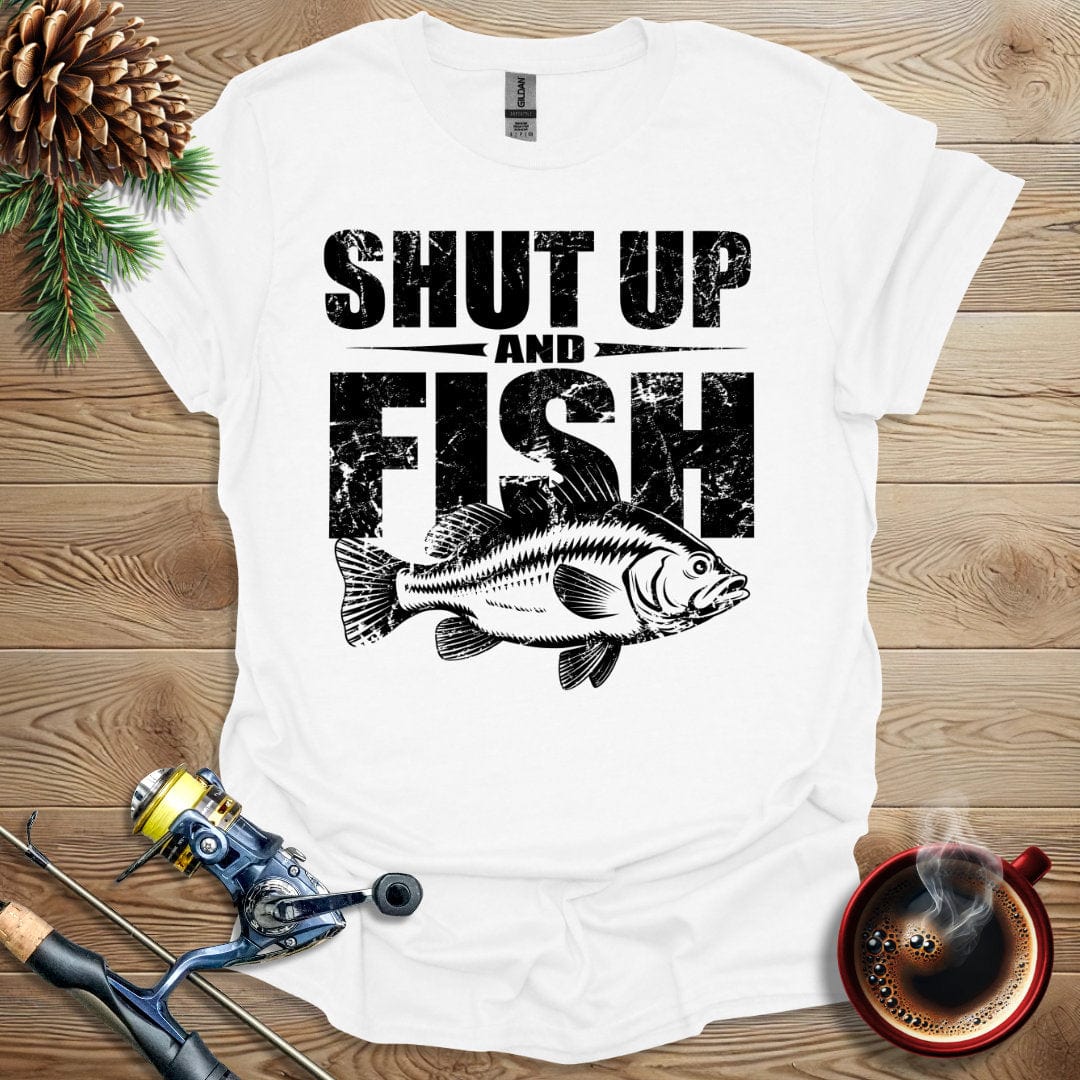 Printify T-Shirt Shutup and Fish T-Shirt
