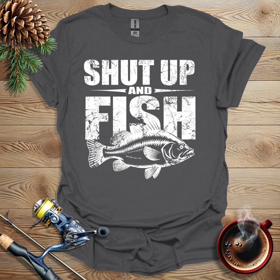 Printify T-Shirt Shutup and Fish T-Shirt