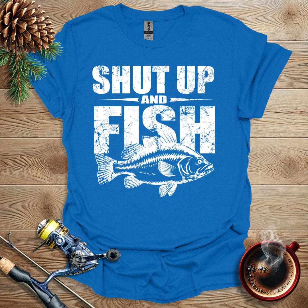 Printify T-Shirt Shutup and Fish T-Shirt