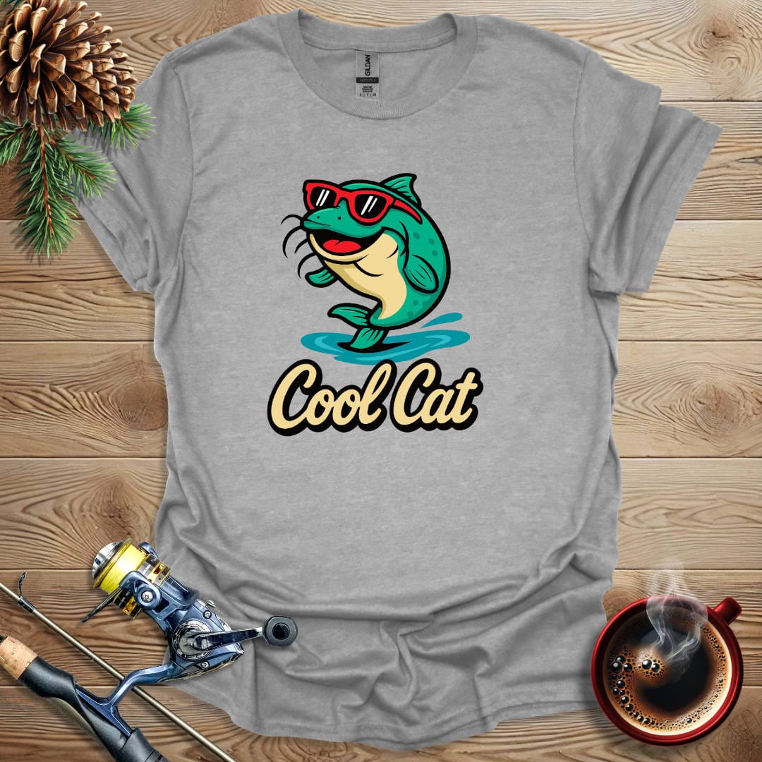 Printify T-Shirt Sport Grey / S Cool Cat T-Shirt
