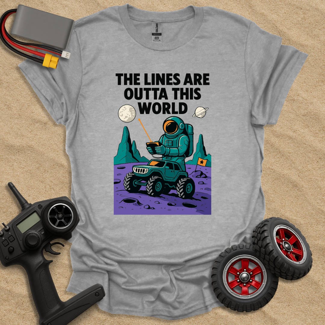 Printify T-Shirt Sport Grey / S The Lines Are Outta This World T-Shirt