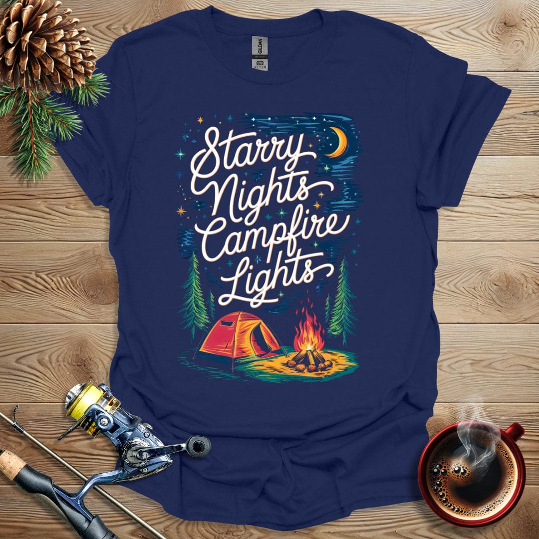 Printify T-Shirt Starry Nights Campfire Lights T-Shirt