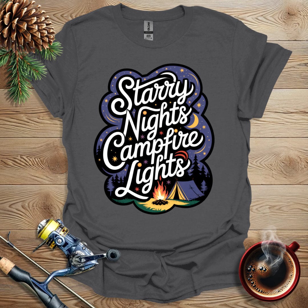 Printify T-Shirt Starry Nights Campfire Lights T-Shirt